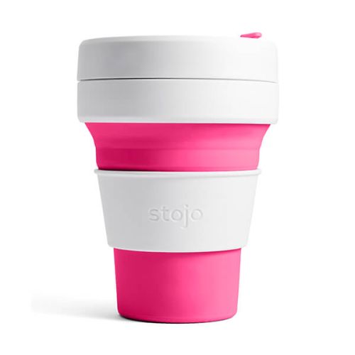 Stojo Pink Collapsible Pocket Cup 12oz/355ml