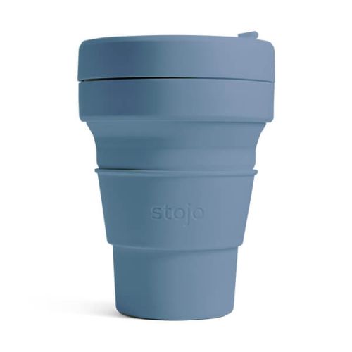 Stojo Brooklyn Steel Blue Collapsible Pocket Cup 12oz/355ml