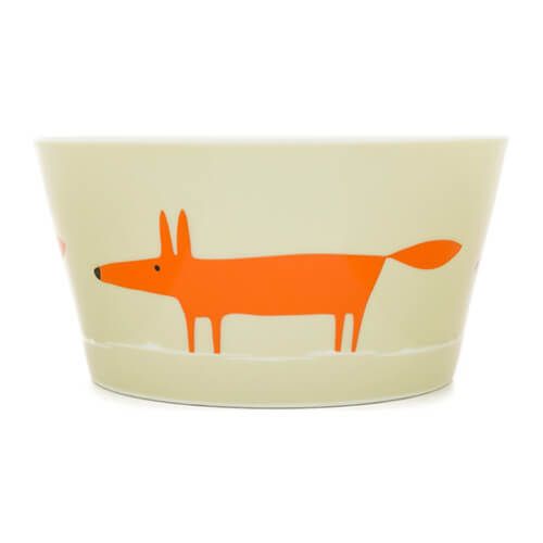 Scion Living Mr Fox Neutral & Orange Bowl