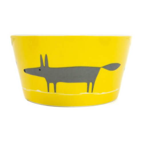 Scion Living Mr Fox Yellow & Charcoal Bowl