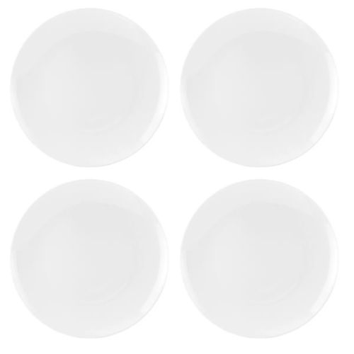 Royal Worcester Serendipity White Set of 4 Coupe Plates 20cm