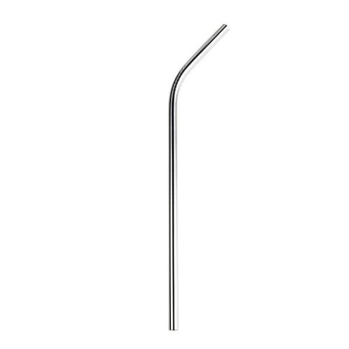 Grunwerg Stainless Steel Curved Straw 215mm x 6mm Diameter