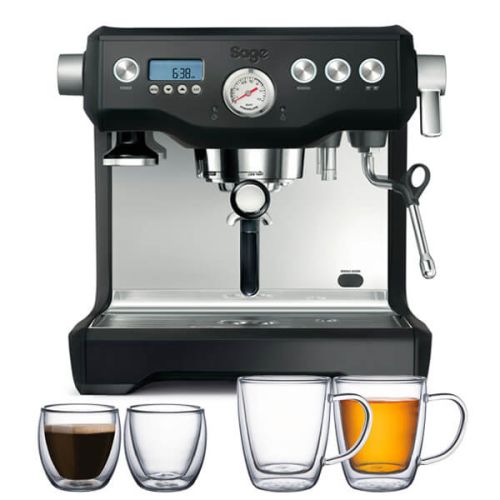 Sage The Dual Boiler Black Truffle Coffee Machine with FREE Gifts