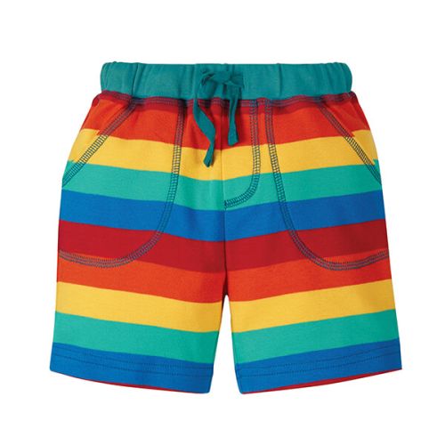 Frugi Organic Rainbow Stripe Little Stripy Shorts