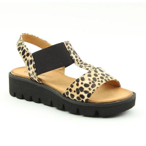 Heavenly Feet Ritz Beige Leopard Premium Sandals