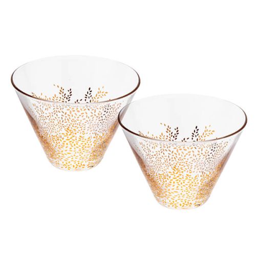Sara Miller Chelsea Collection Set of 2 Glass Bowls