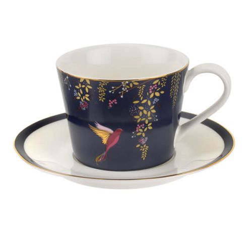 Sara Miller Chelsea Collection Navy Tea Cup & Saucer