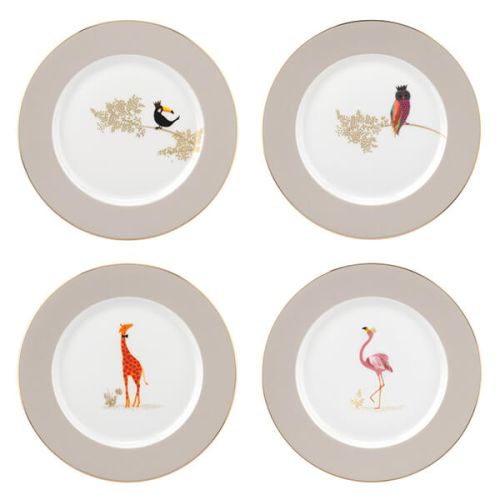 Sara Miller Piccadilly Collection Set of 4 Cake Plates Range I