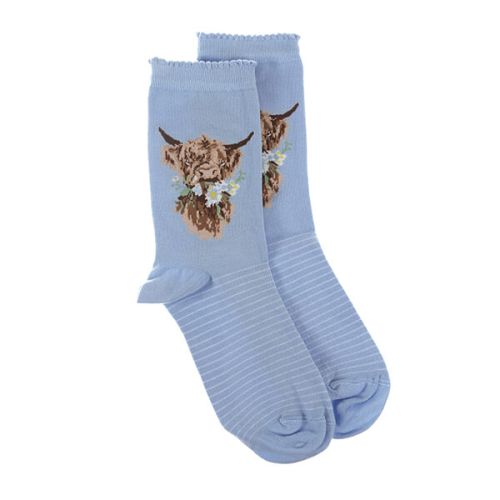 Wrendale Designs 'Daisy Coo' Highland Cow Socks One Size 