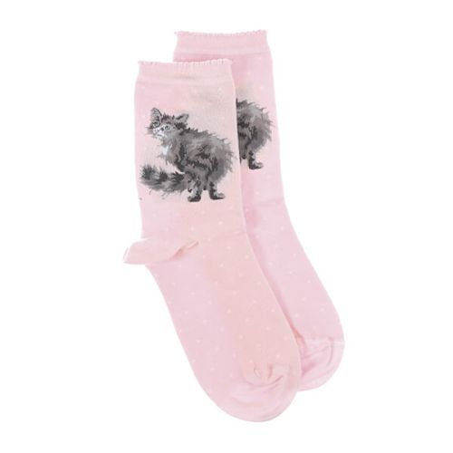 Wrendale Designs 'Glamour Puss' Cat Socks One Size 