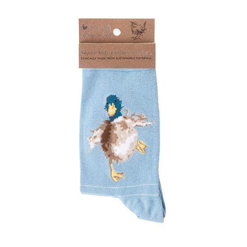 Wrendale Designs A Waddle and a Quack Blue Duck Socks One Size
