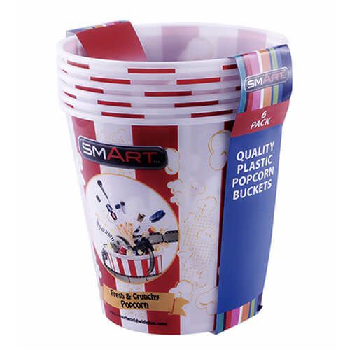Smart Large Popcorn Buckets Pack Of 6