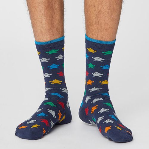 Thought Navy Gaming Socks Size 7-11