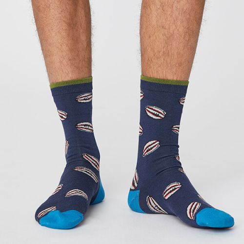 Thought Navy Sports Club Socks Size 7-11
