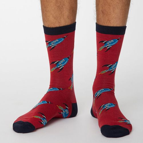 Thought Berry Red Galassia Socks