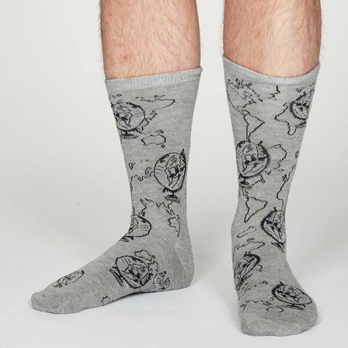 Thought Mid Grey Marle Thaddens Socks