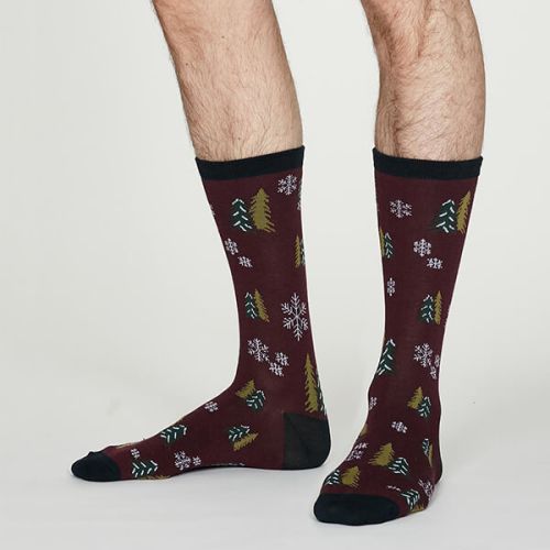 Thought Aubergine Timber Socks