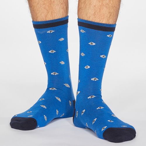 Thought Bright Blue Carlos Sea Creatures Socks