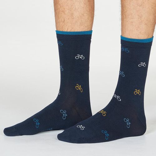 Thought Navy Fergus Bicycle Socks