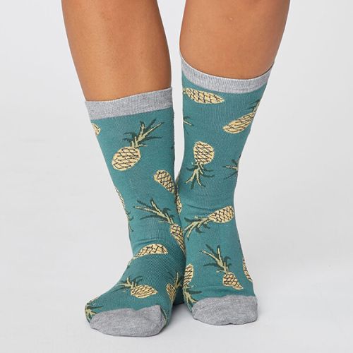 Thought Eucalyptus Womens Bamboo Pineapple Socks Size 4-7