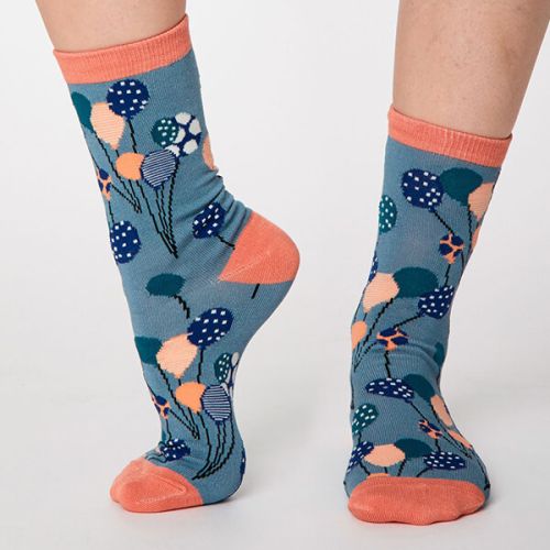 Thought Sea Blue Nettie Socks