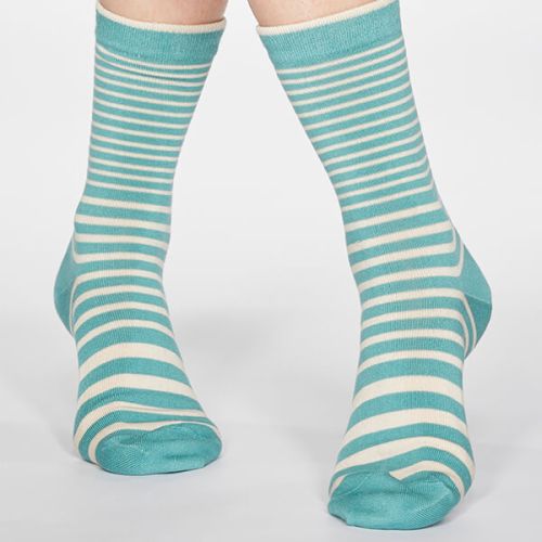 Thought Field Green Jacinda Stripe Socks