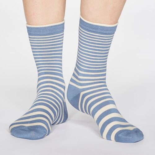 Thought Powder Blue Jacinda Stripe Socks