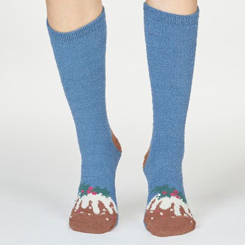 Thought Blue Slate Ella Christmas Socks