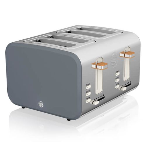 Swan Nordic Slate Grey 4 Slice Toaster