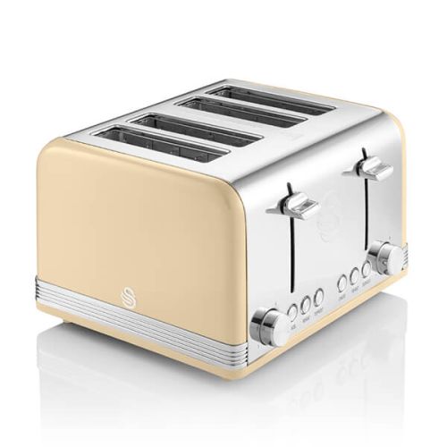 Swan Retro Cream 4 Slice Toaster