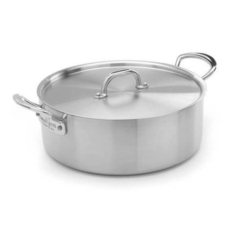 Samuel Groves Classic Stainless Steel Triply 26cm Saute Pan with Side Handles & Lid