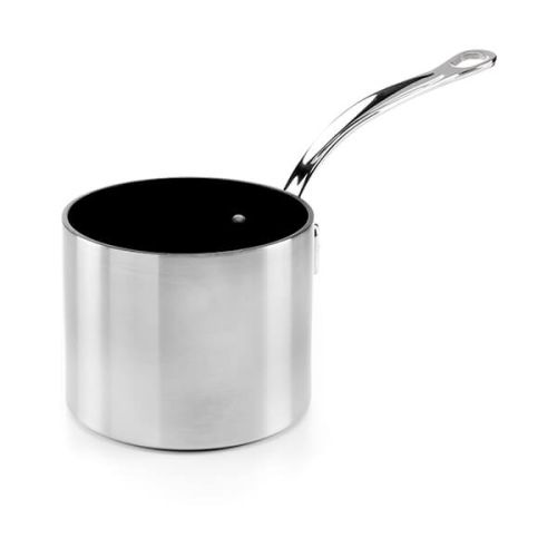 Samuel Groves Classic Non-Stick Stainless Steel Triply 14cm Straight Sided Milkpan