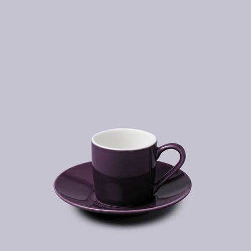 W.M.Bartleet & Sons Espresso Cup and Saucer Purple