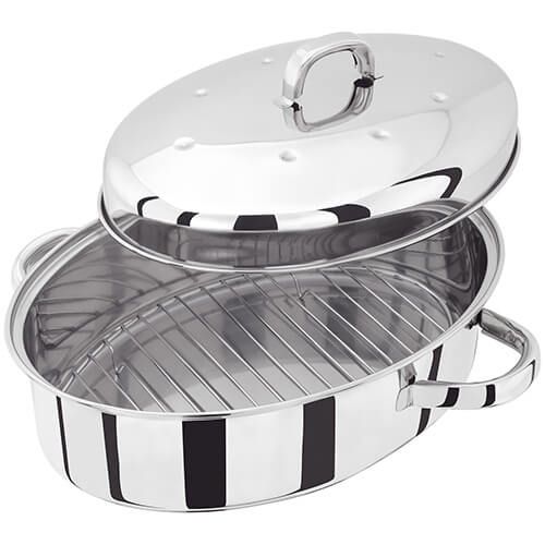 Judge Stainless Steel Oval Roaster With Rack 35 x 25 x 15cm