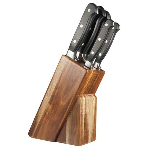 Taylors Eye Witness Traditional 5 Piece Acacia Wood Knife Block Set