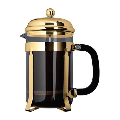 Grunwerg 3 Cup Cafe Ole Cafetiere Classic Gold Finish