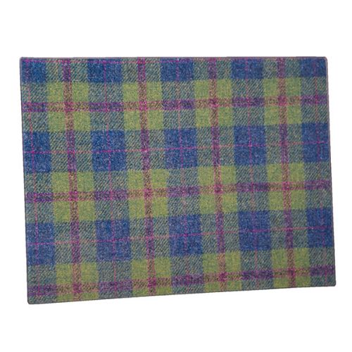 Country Matters Tweed Green and Blue Glass Worktop Saver