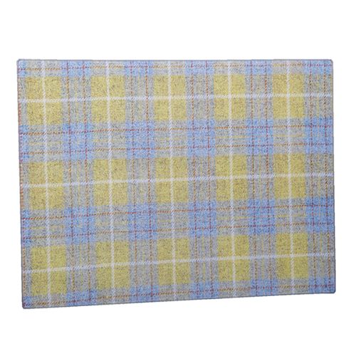 Country Matters Tweed Yellow and Blue Glass Worktop Saver