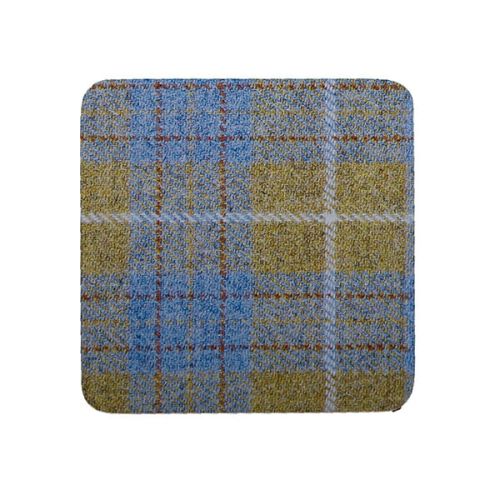 Country Matters Tweed Yellow and Blue Coaster