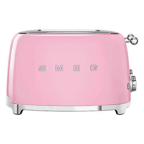 Smeg 4 x 4 Slice Toaster, Pink
