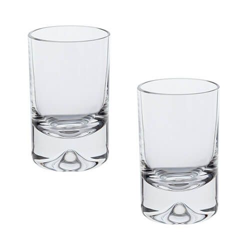 Dartington Dimple Lead Crystal Set Of 2 Shot Glasses