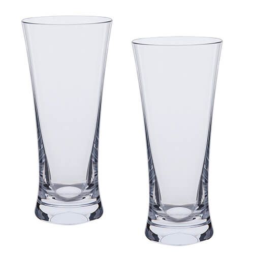 Dartington Bar Excellence Lead Crystal Set Of 2 Beer Glasses