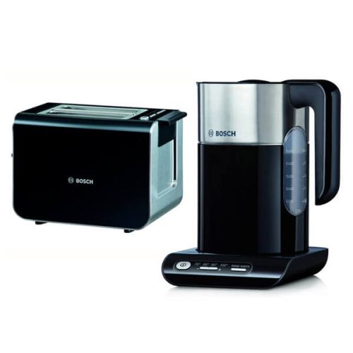 Bosch Styline Kettle & Toaster Set Black