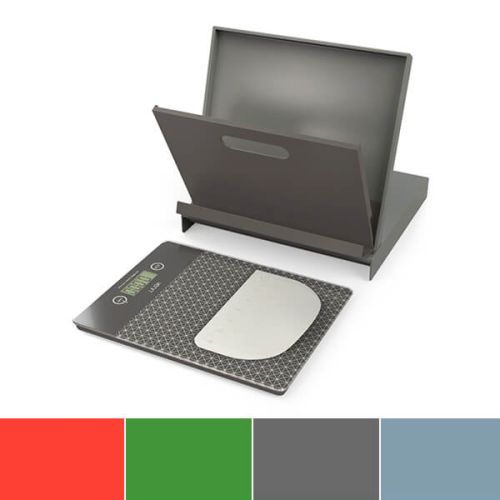 Venn Digital Kitchen Scales with Cookbook Stand & Bowl Scraper Grey