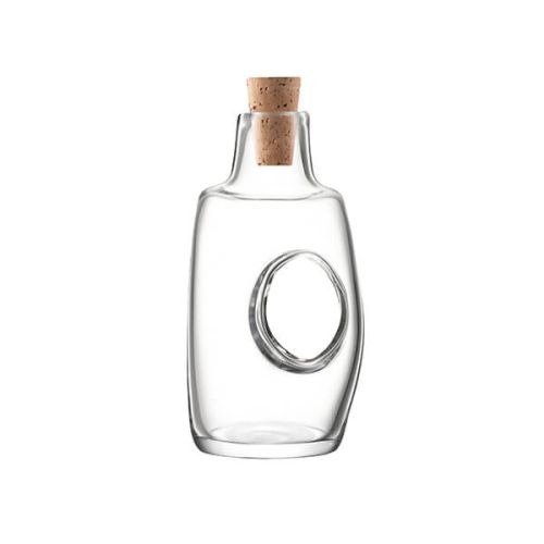 LSA Void Oil & Vinegar Bottle & Cork Stopper 120ml Clear