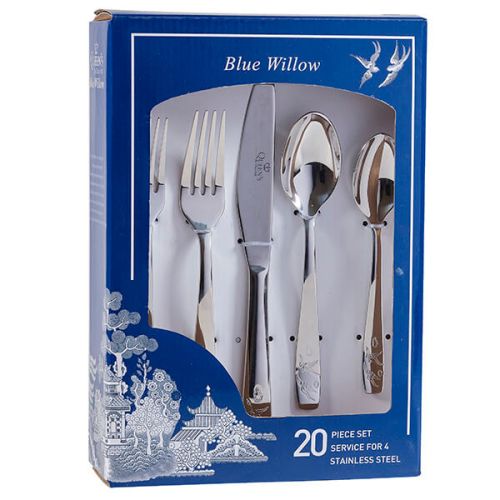 Churchill China Blue Willow 20 Piece Cutlery Set Gift Box