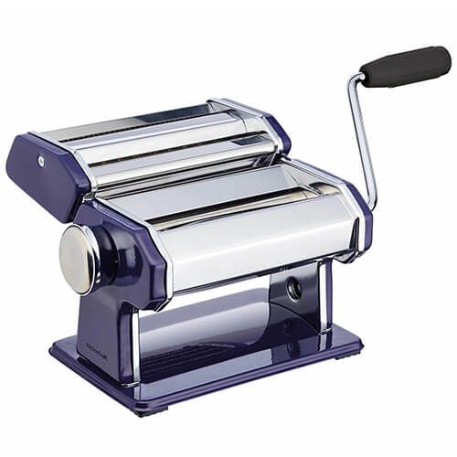 World of Flavours Italian Deluxe Double Cutter Pasta Machine Blue