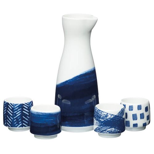 World Of Flavours 5 Piece Ceramic Sake Set