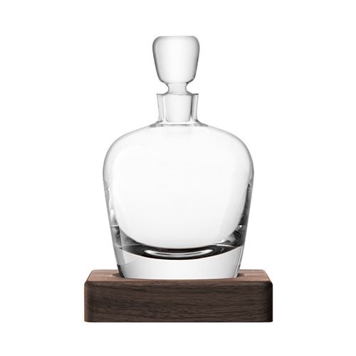 LSA Whisky Arran Decanter 1L Clear With Walnut Base