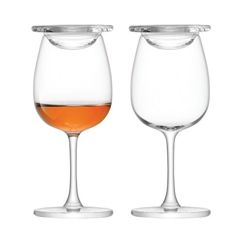 LSA Whisky Islay Nosing Glass 110ml Clear With Glass Cover Set Of 2